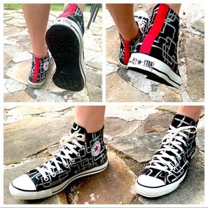 Vintage Converse All Stars U2(Red) Artist 33 Metallic Pipes Rare